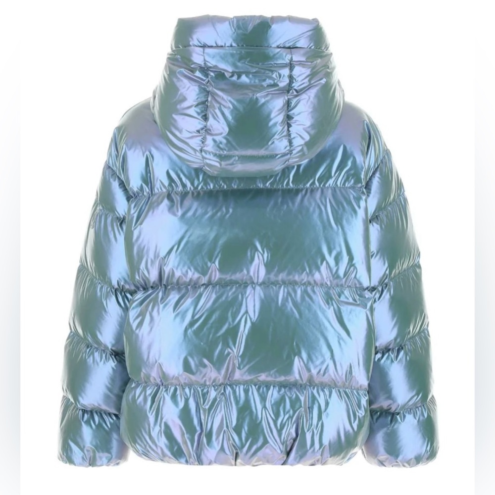 NWT Moncler Frasne Short Down Jacket - 700 Iridescent Blue - Picture 3 of 16